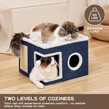 Large Cat Cave with Scratch Pad and Hideaway Condo