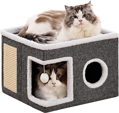 Large Cat Cave with Scratch Pad and Hideaway Condo