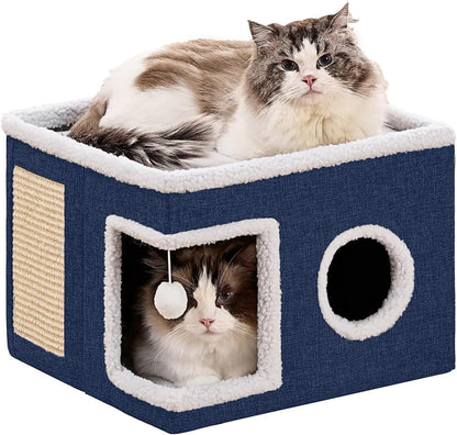 Large Cat Cave with Scratch Pad and Hideaway Condo