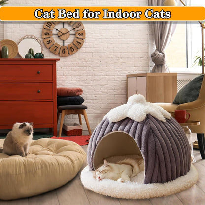 Cat Cave Bed Indoor Machine Washable Slip Resistant