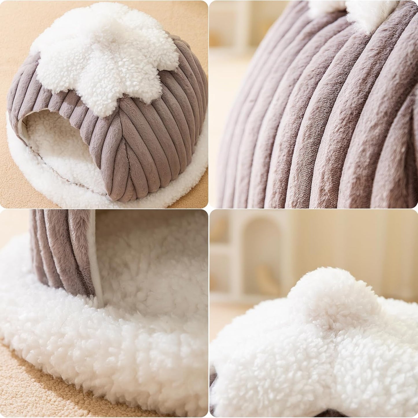 Cat Cave Bed Indoor Machine Washable Slip Resistant