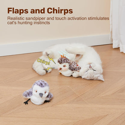 Cat Toy Flapping Bird Interactive Kicker Catnip Rechargeable Toy