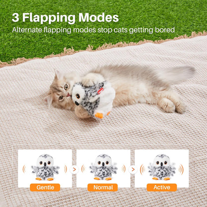Cat Toy Flapping Bird Interactive Kicker Catnip Rechargeable Toy
