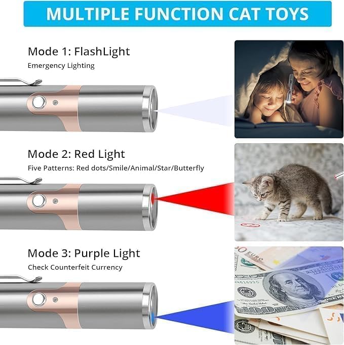 Rechargeable Cat Toy Laser Light