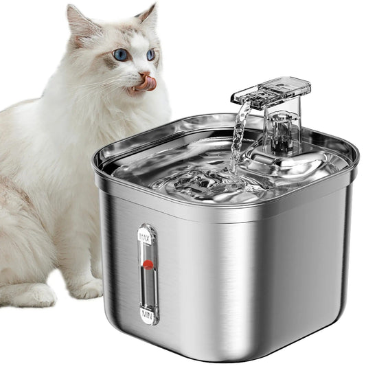 Cat Water Fountain Stainless Steel Dispenser Automatic Pet Feeder