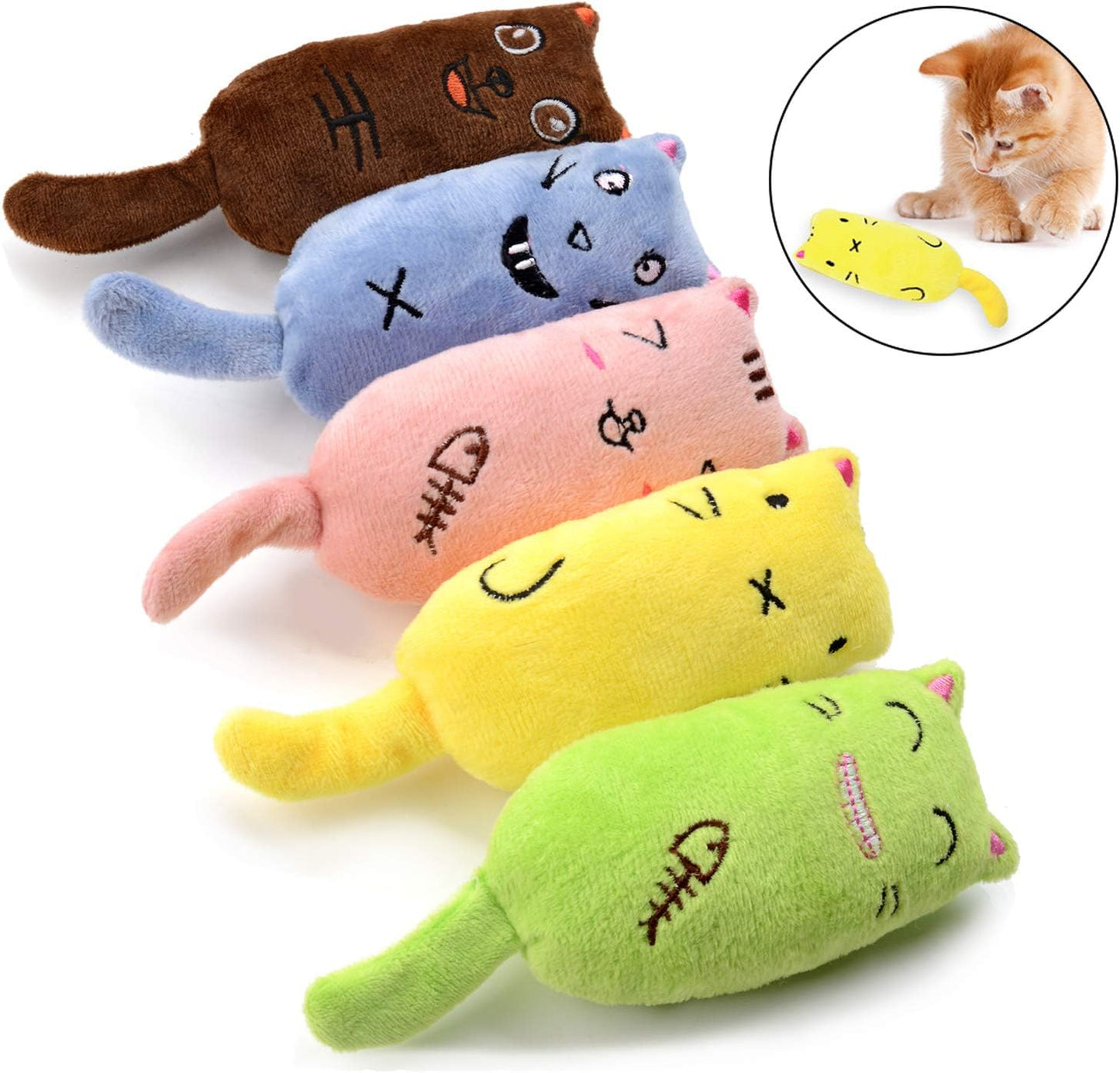 Catnip Mice Toys for Cats 5 Pack Chew Teething Toys