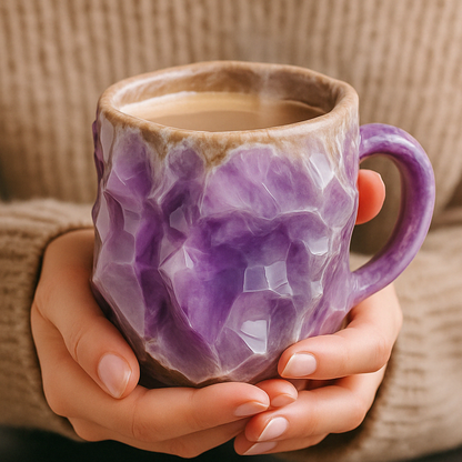 Coffee Mug Crystal Stone Design