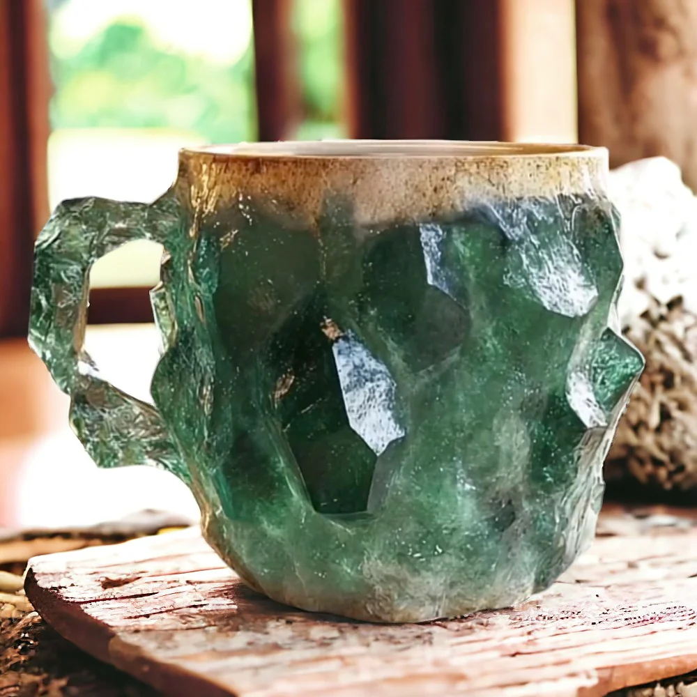 Coffee Mug Crystal Stone Design