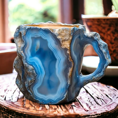 Coffee Mug Crystal Stone Design
