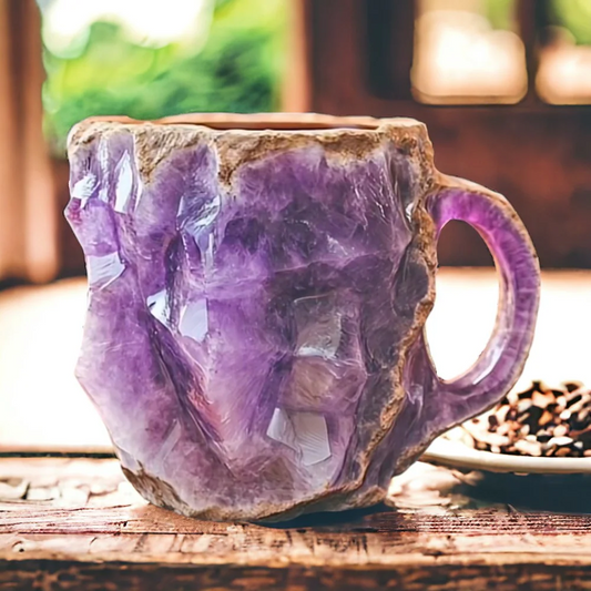 Coffee Mug Crystal Stone Design