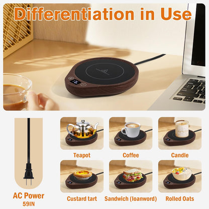 Electric Coffee Mug Warmer Heating Plate Set