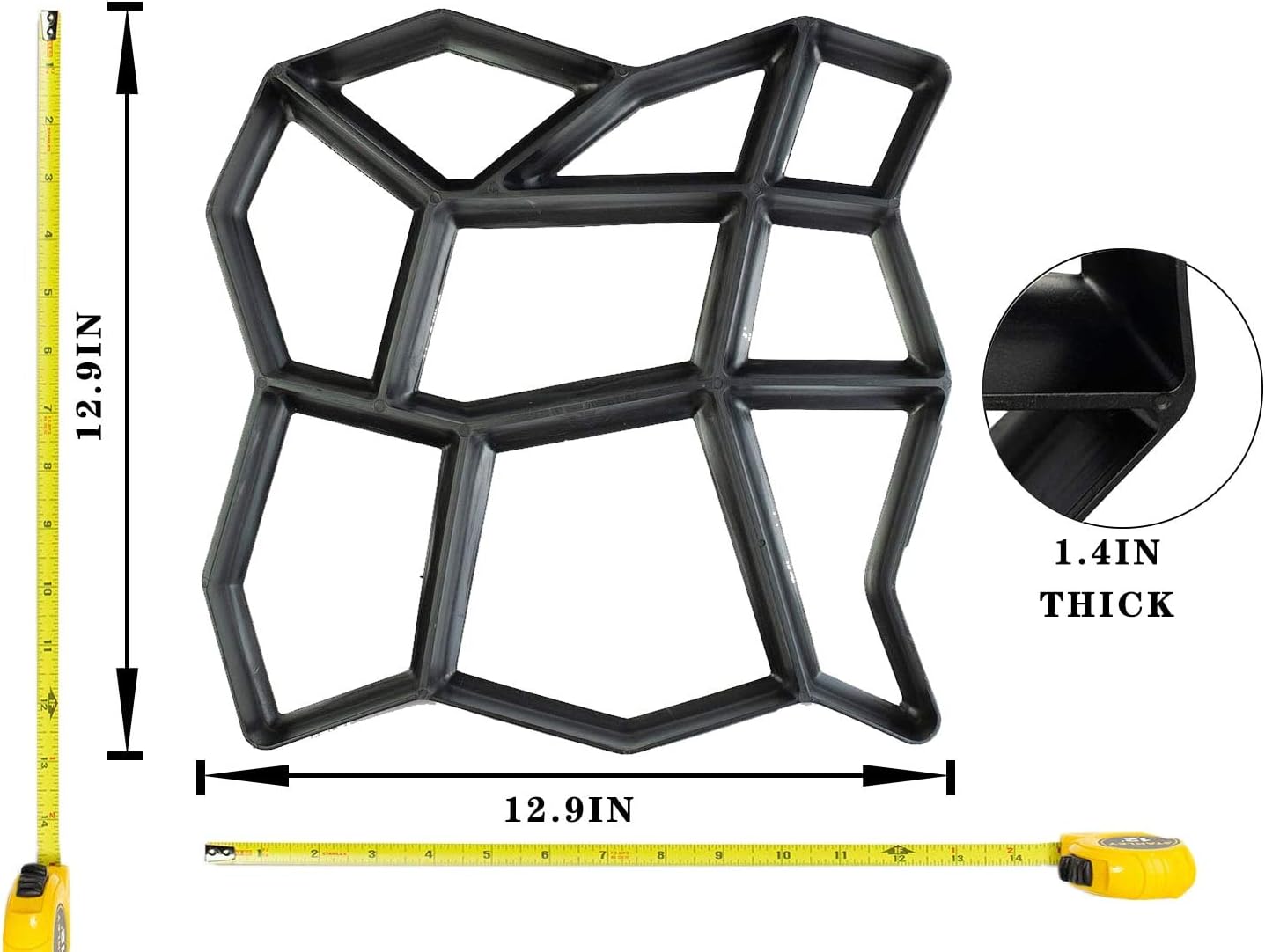 Concrete Paving Molds Walk Path Maker Stepping Stone 2 Pack