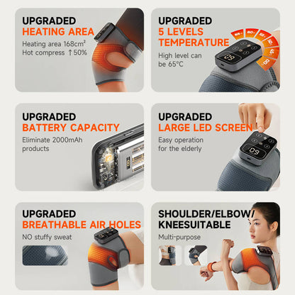 Cordless Knee Massager Heat Vibration
