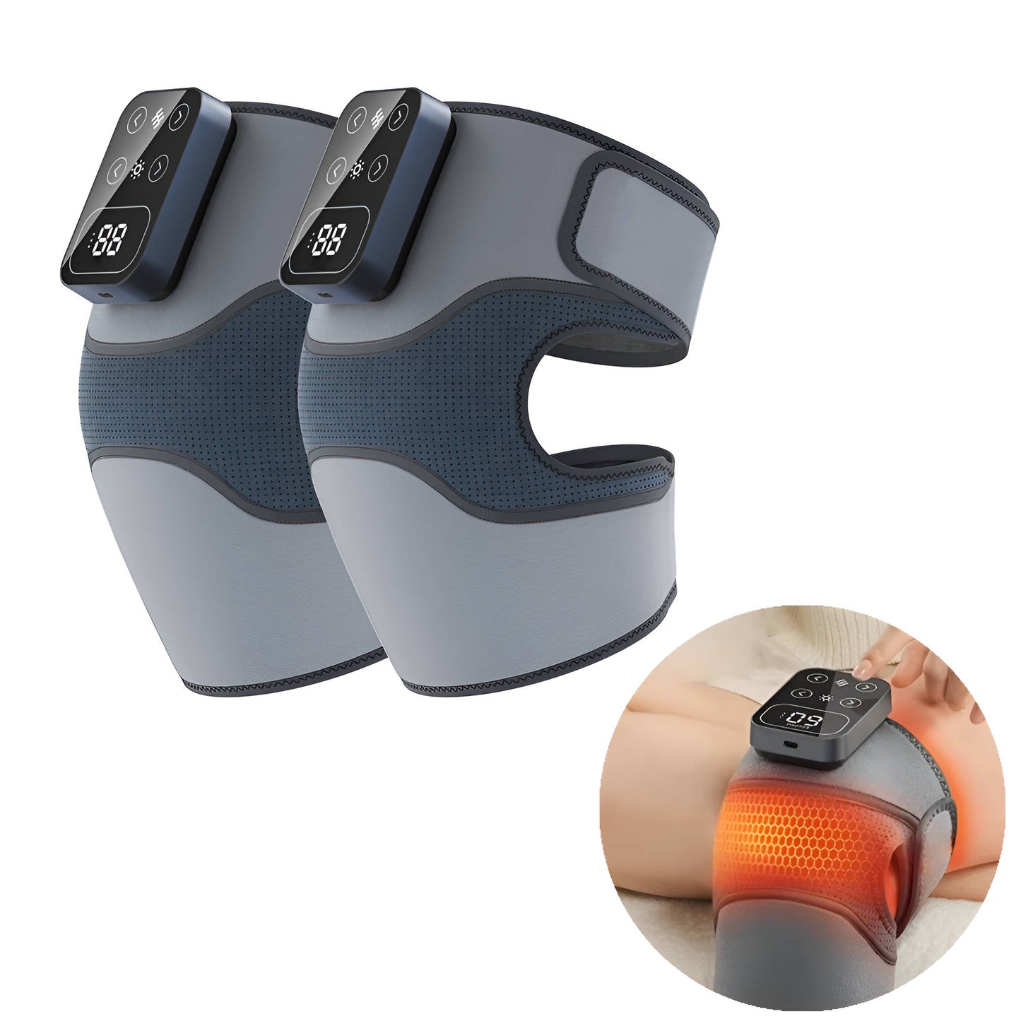 Cordless Knee Massager Heat Vibration
