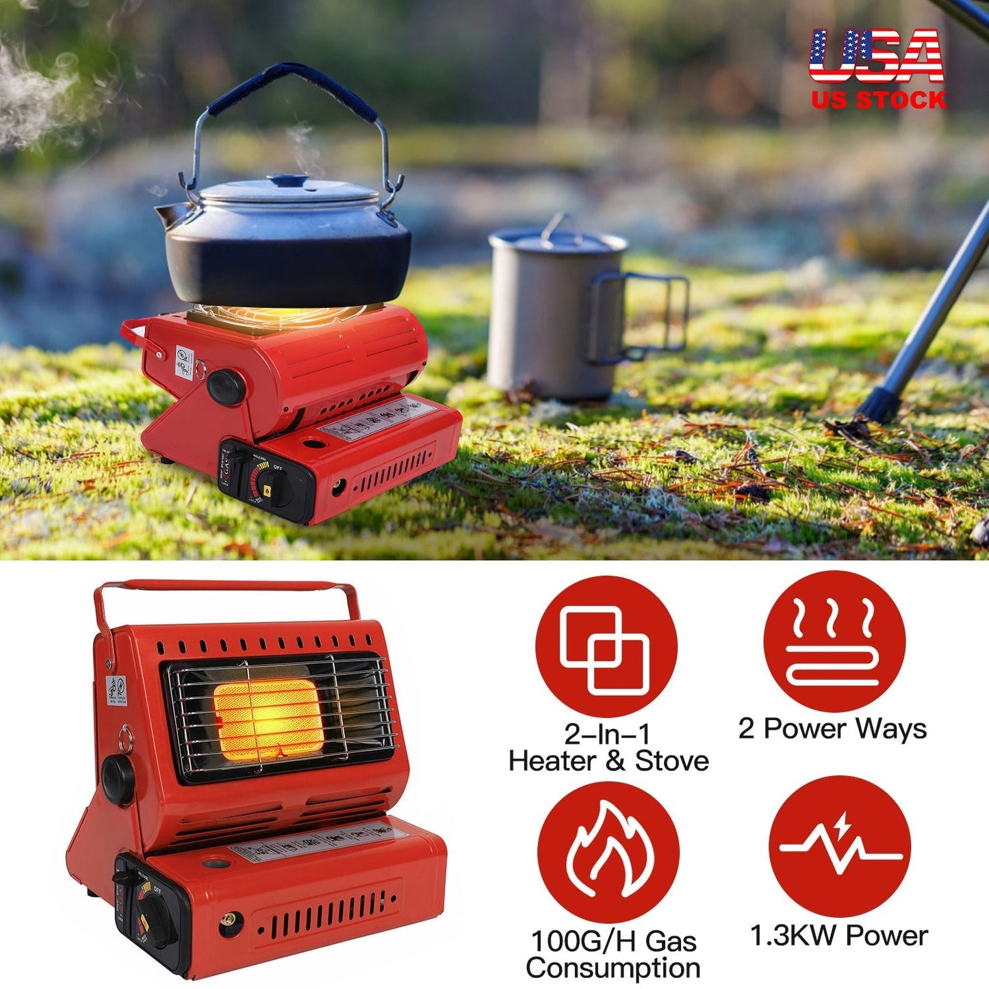 Butane Burner Portable Outdoor Cooking Stove