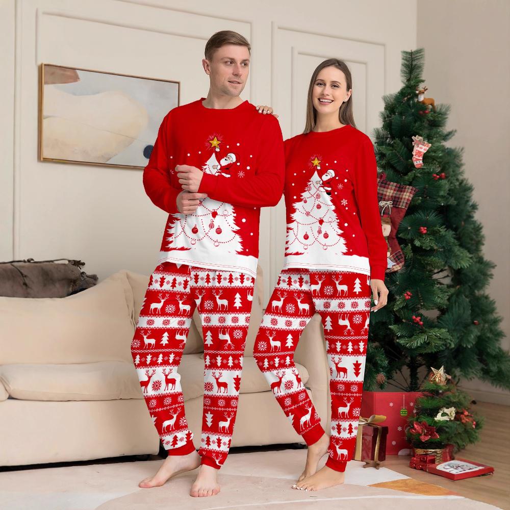 Family Christmas Pyjamas Set Tops Trousers Loungewear