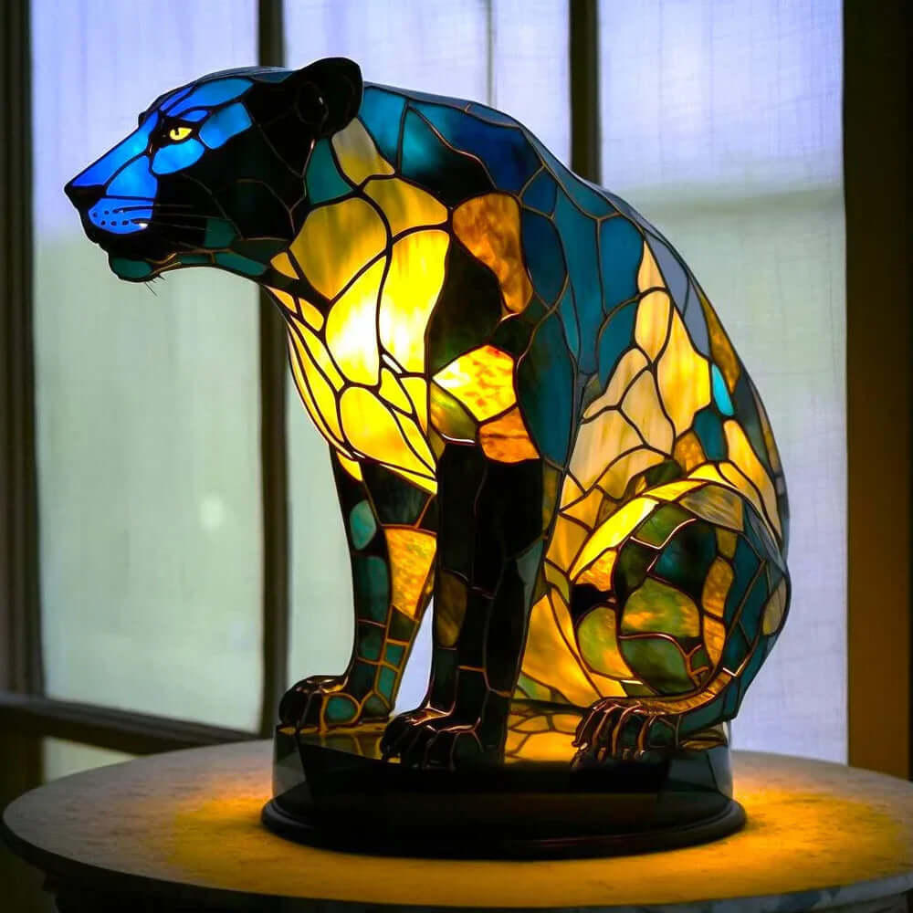 Stained Glass Animal Table Lamp Night Light