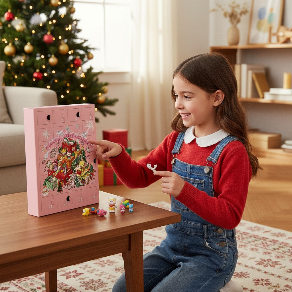 Girls Christmas Advent Calendar 24 Surprise Ornaments