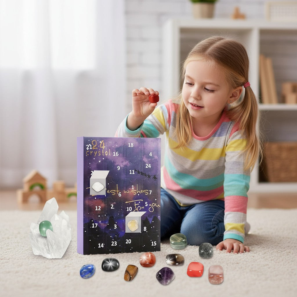 Stones Crystals Advent Calendar 2025 Christmas Gift 24 Days
