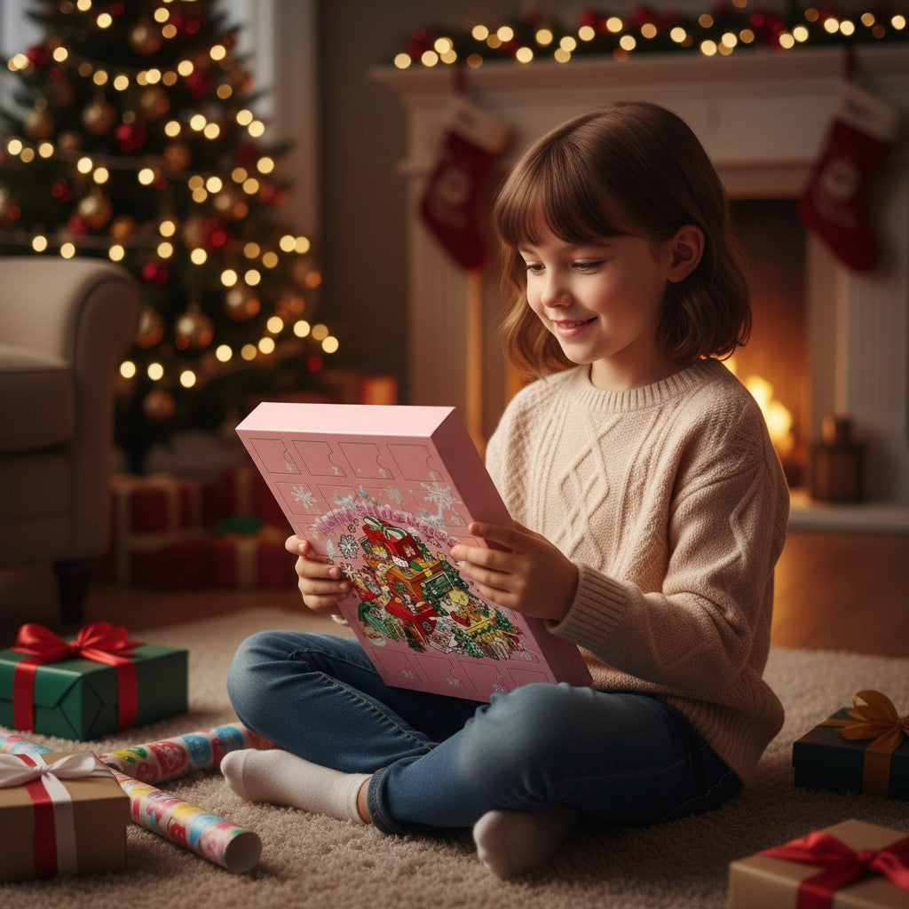 Girls Christmas Advent Calendar 24 Surprise Ornaments