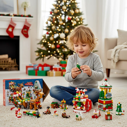 Building Block Advent Calendar 2025 Gift for Kids