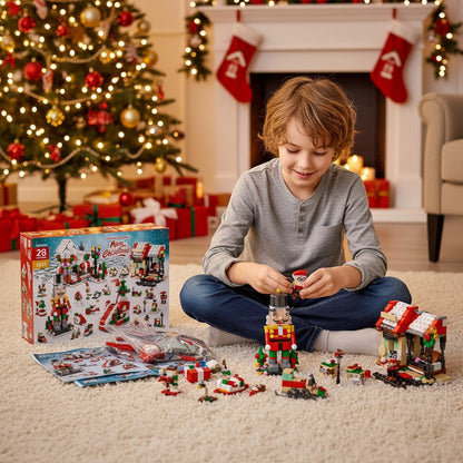Building Block Advent Calendar 2025 Gift for Kids
