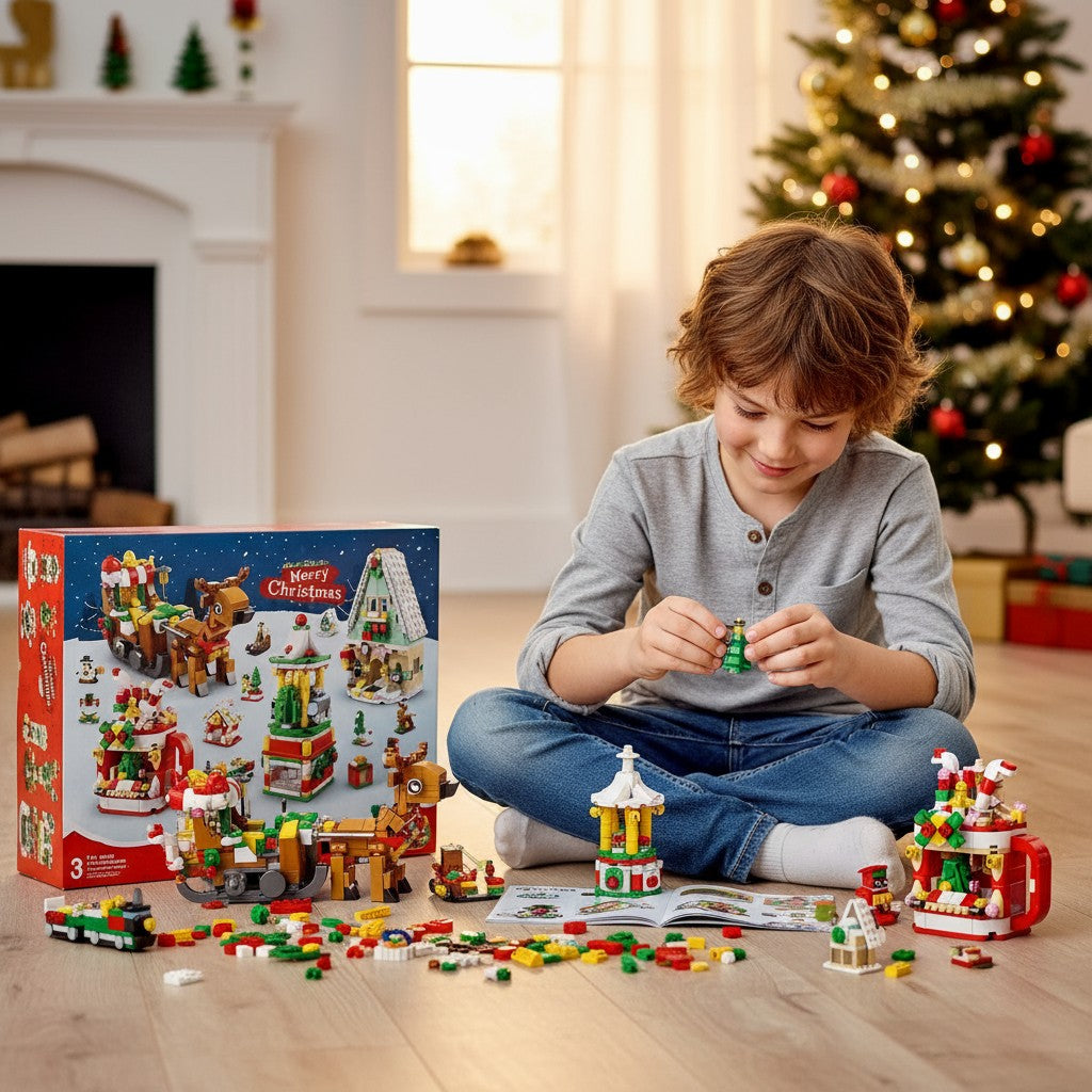Building Block Advent Calendar 2025 Gift for Kids