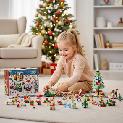 Building Block Advent Calendar 2025 Gift for Kids