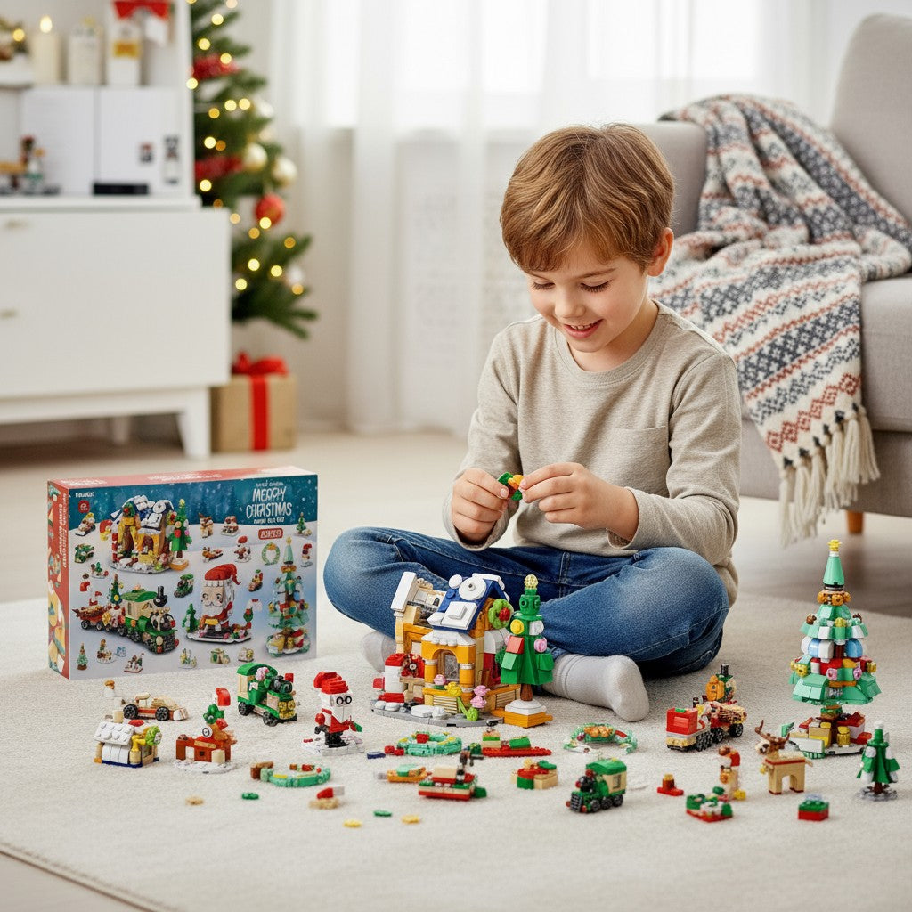 Building Block Advent Calendar 2025 Gift for Kids