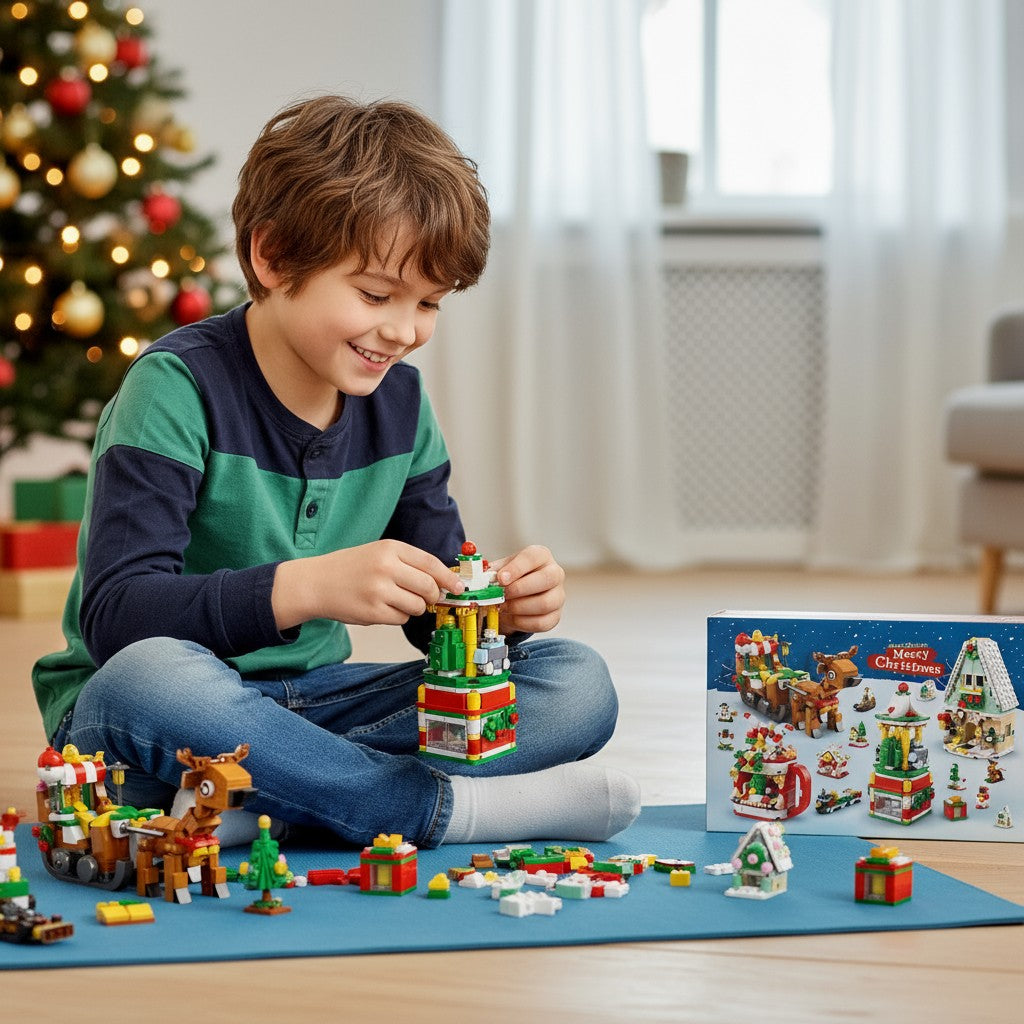 Building Block Advent Calendar 2025 Gift for Kids