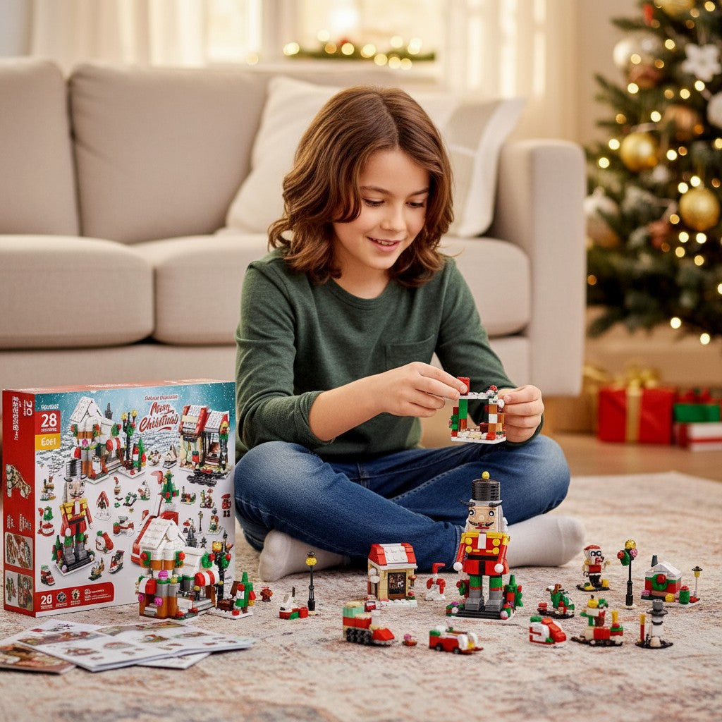 Building Block Advent Calendar 2025 Gift for Kids