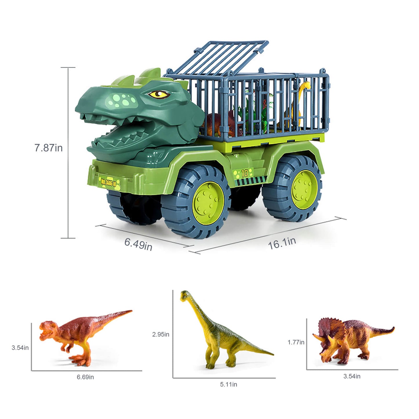 Dinosaur Transport Car Carrier Truck Dino Toy Set