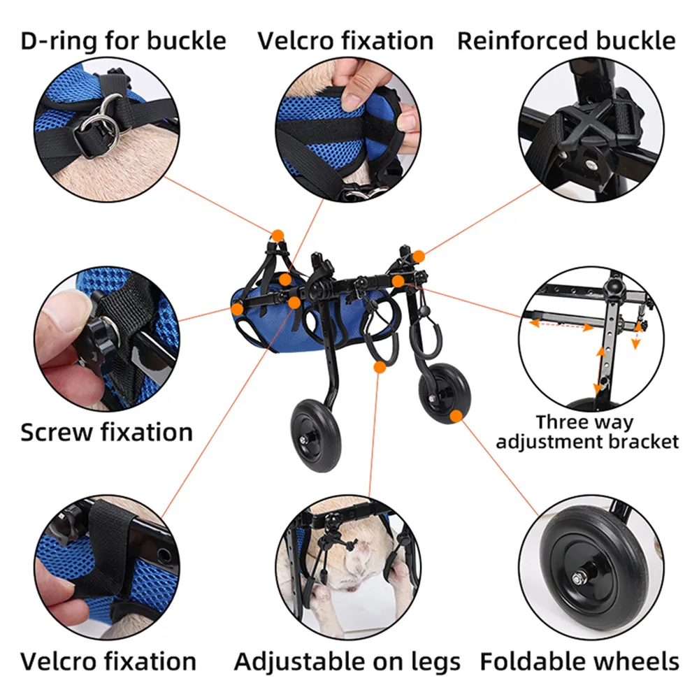 Dog Wheelchair Hind Leg Support Adjustable Pet Booster