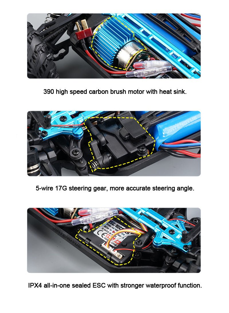 Remote Control Racing Buggy Monster Truck Dual Battery 31 MPH