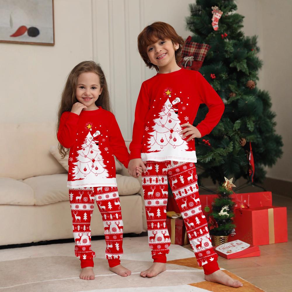 Family Christmas Pyjamas Set Tops Trousers Loungewear