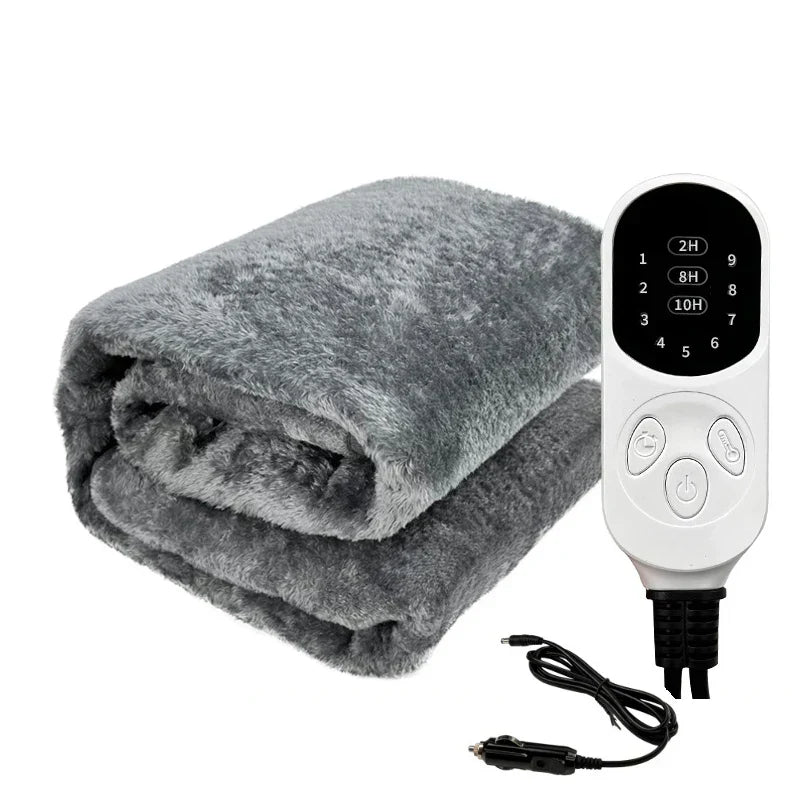 12V Electric Heated Travel Blanket for Car SUV Truck