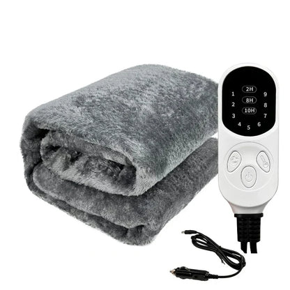 12V Electric Heated Travel Blanket for Car SUV Truck