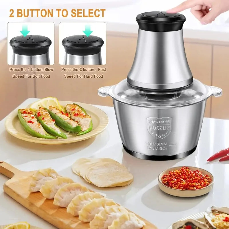 Electric Meat Vegetable Grinder Chopper 2L Capacity