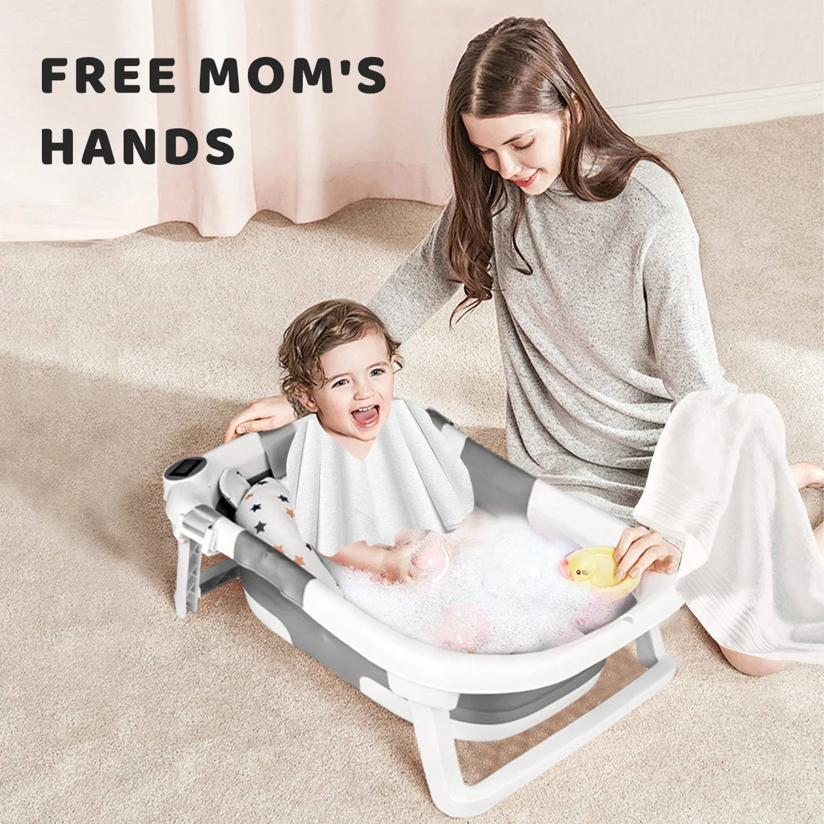 Foldable Newborn Bath Tub Portable Baby Bathing Tub