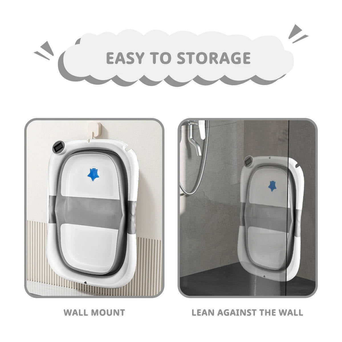 Foldable Newborn Bath Tub Portable Baby Bathing Tub