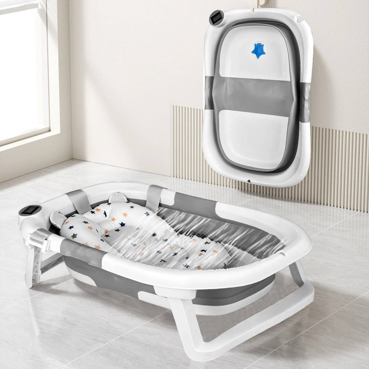 Foldable Newborn Bath Tub Portable Baby Bathing Tub