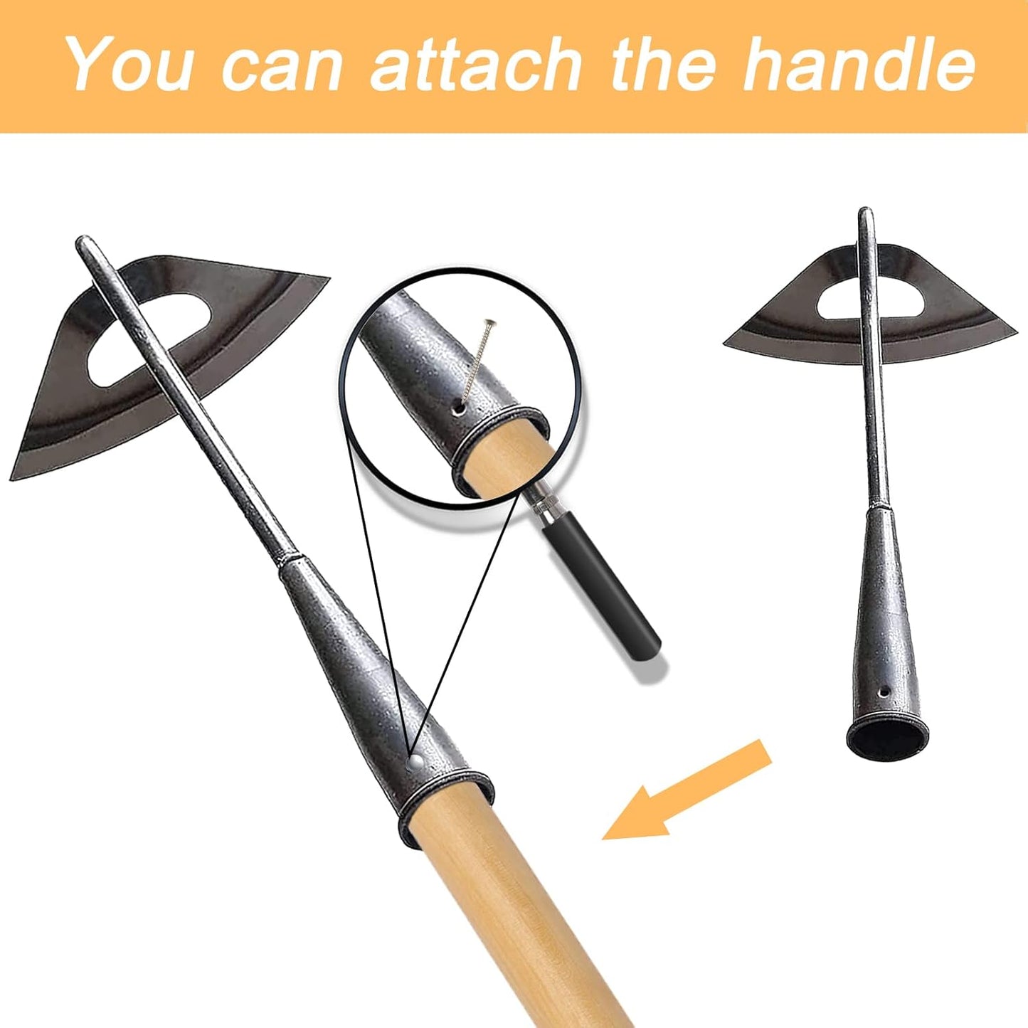 Garden Hoe Tool Set All-Steel Weeding Tools Long Handle