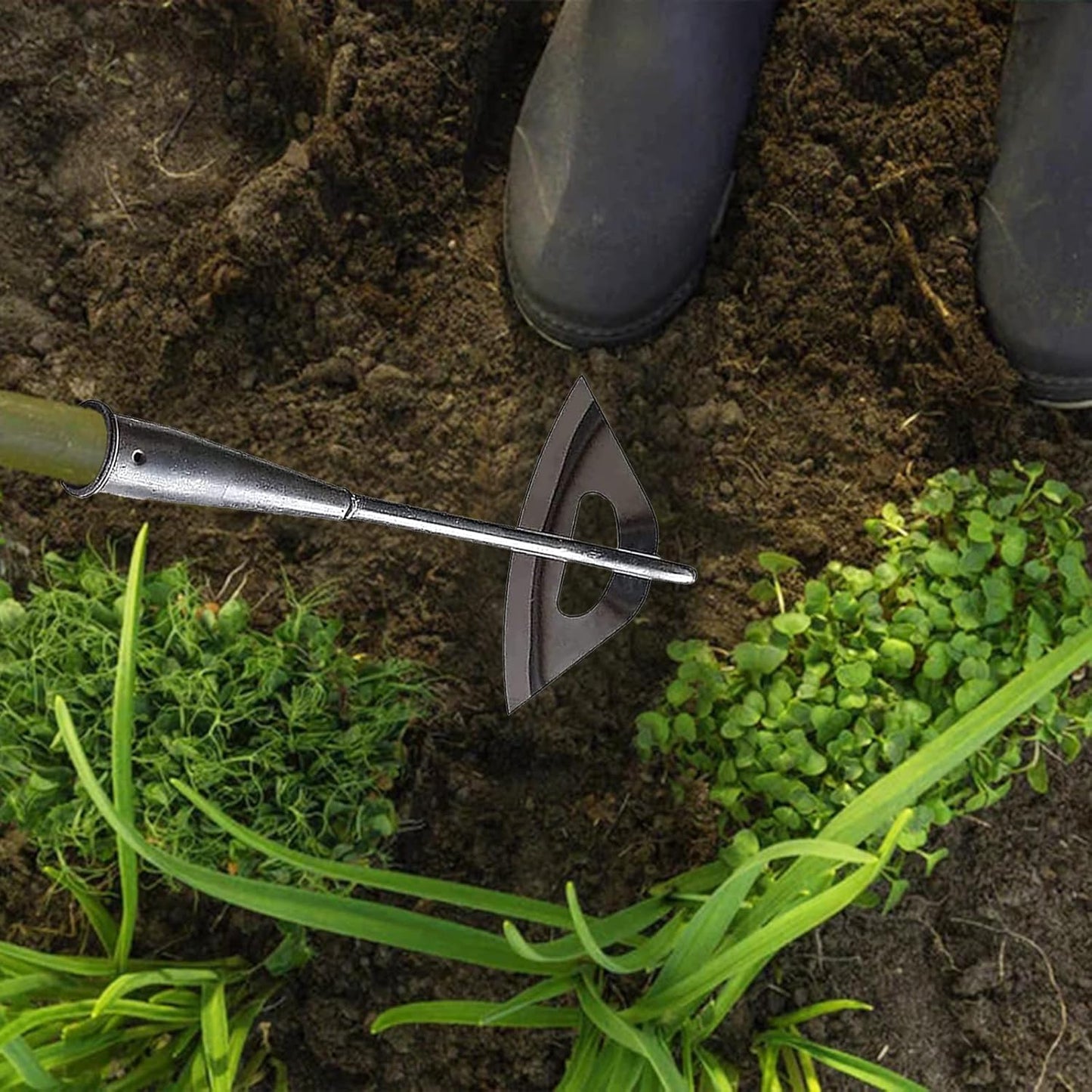 Garden Hoe Tool Set All-Steel Weeding Tools Long Handle