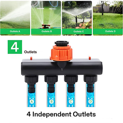 Garden Hose Splitter 4 Way Connector Adapter
