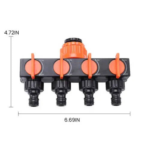 Garden Hose Splitter 4 Way Connector Adapter