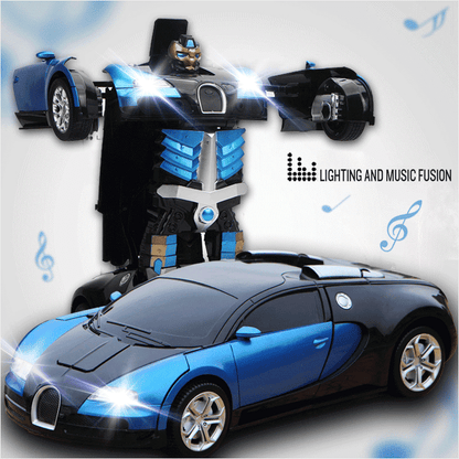 Remote Control Transforming Robot Car Toy Vehicle