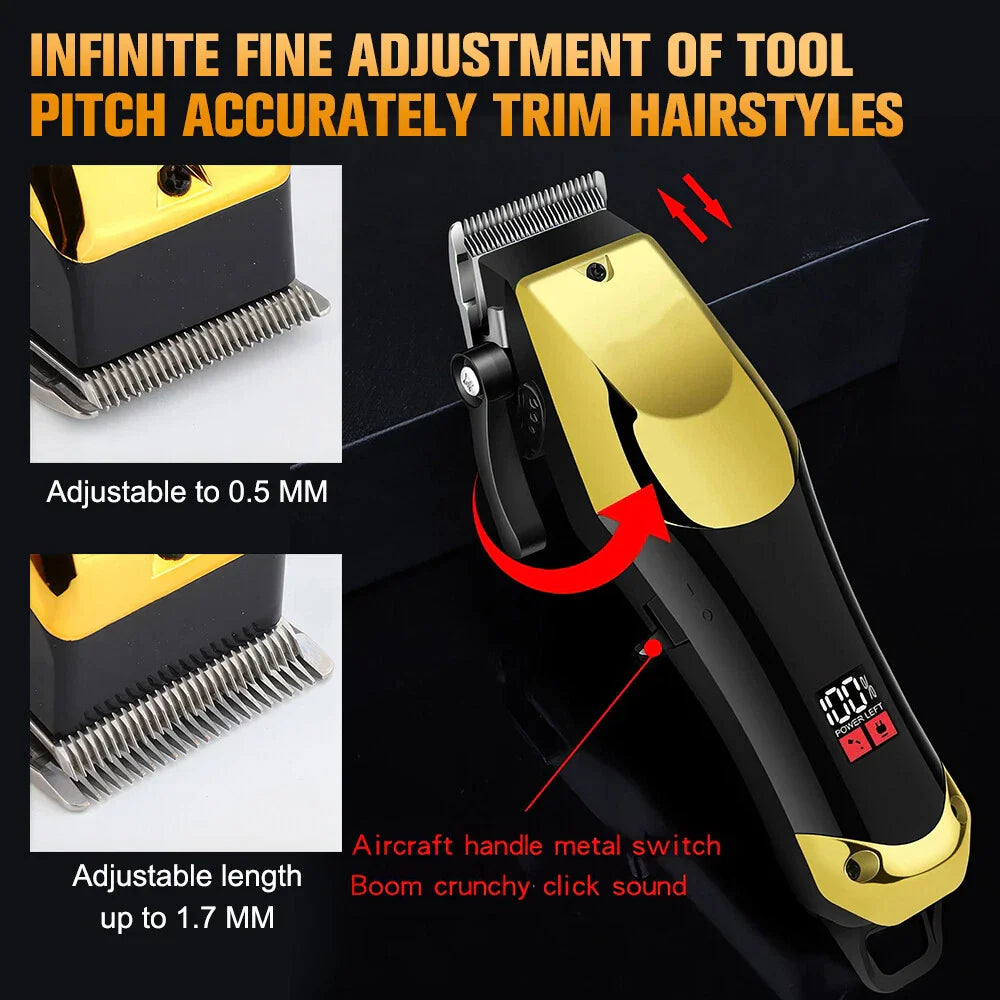 Cordless Hair Clipper Beard Trimmer Grooming Kit for Men