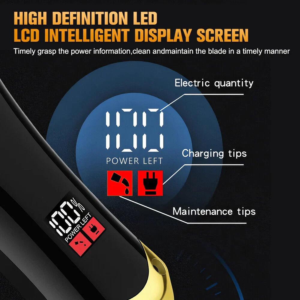 Cordless Hair Clipper Beard Trimmer Grooming Kit for Men