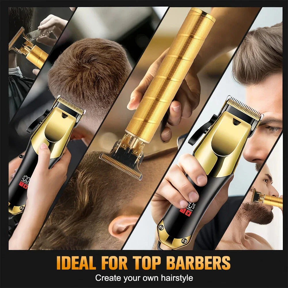 Cordless Hair Clipper Beard Trimmer Grooming Kit for Men