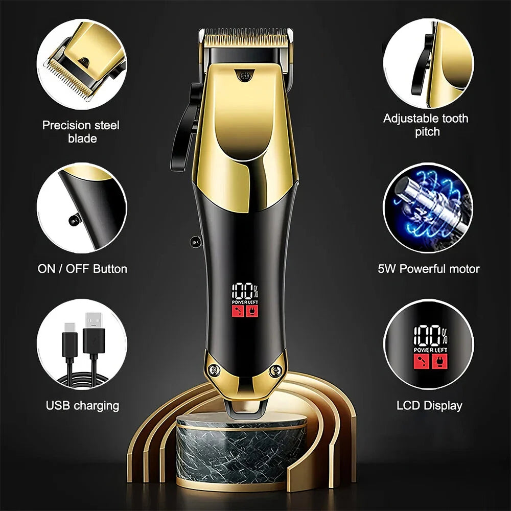 Cordless Hair Clipper Beard Trimmer Grooming Kit for Men